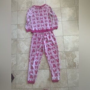 Disney Minnie  Pink Fleece Pajama Set